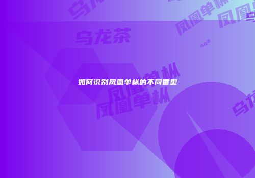 如何识别凤凰单枞的不同香型