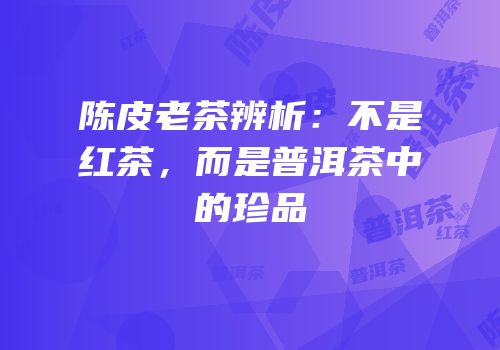 陈皮老茶辨析：不是红茶，而是普洱茶中的珍品