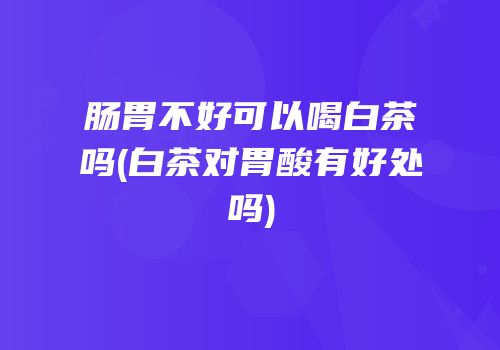肠胃不好可以喝白茶吗(白茶对胃酸有好处吗)