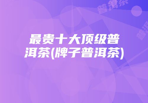 最贵十大顶级普洱茶(牌子普洱茶)