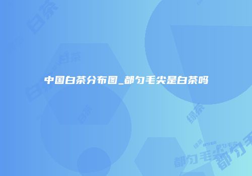 中国白茶分布图_都匀毛尖是白茶吗