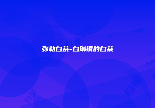 弥勒白茶-白琳镇的白茶