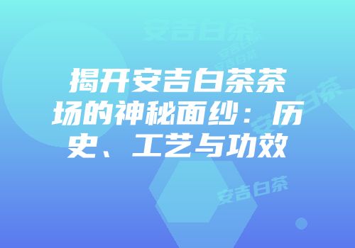 揭开安吉白茶茶场的神秘面纱：历史、工艺与功效