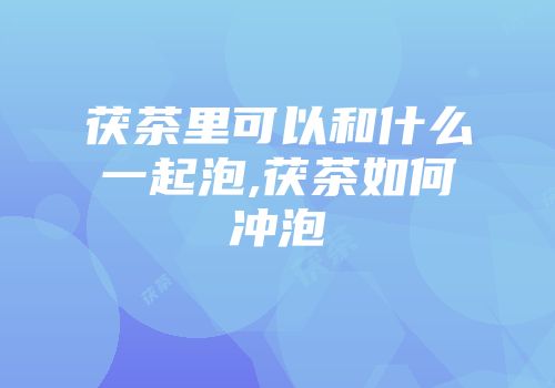 茯茶里可以和什么一起泡,茯茶如何冲泡