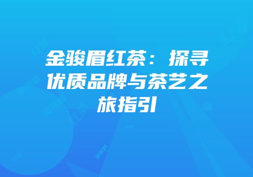 金骏眉红茶：探寻优质品牌与茶艺之旅指引
