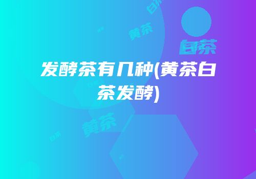 发酵茶有几种(黄茶白茶发酵)
