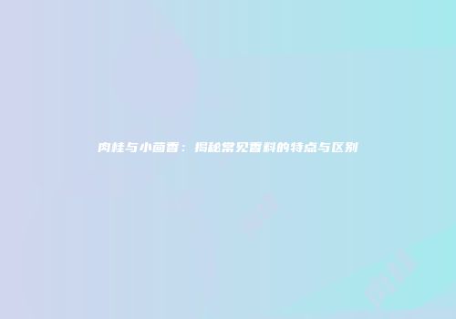 肉桂与小茴香：揭秘常见香料的特点与区别