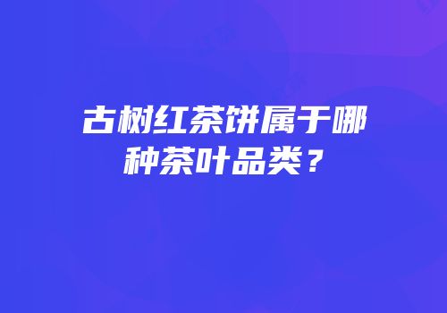 古树红茶饼属于哪种茶叶品类？