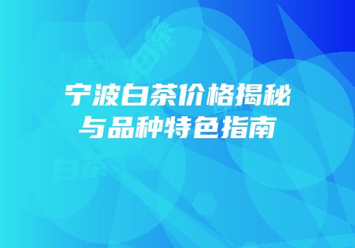 宁波白茶价格揭秘与品种特色指南