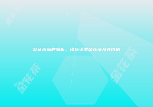 金花茶品种解析：珍品毛瓣金花茶及其价值