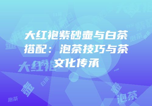 大红袍紫砂壶与白茶搭配：泡茶技巧与茶文化传承