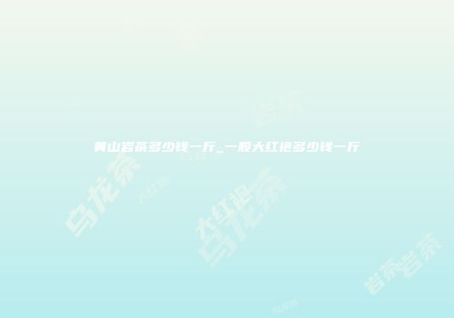 黄山岩茶多少钱一斤_一般大红袍多少钱一斤