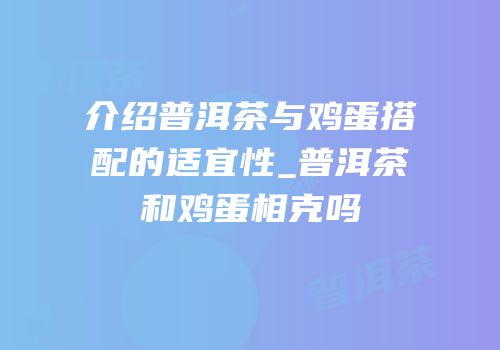 介绍普洱茶与鸡蛋搭配的适宜性_普洱茶和鸡蛋相克吗