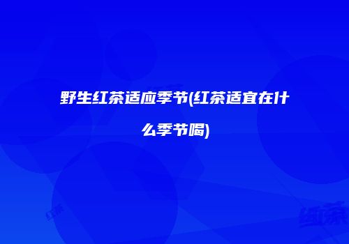 野生红茶适应季节(红茶适宜在什么季节喝)
