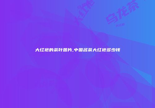 大红袍的茶叶图片,中国名茶大红袍多少钱