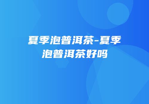 夏季泡普洱茶-夏季泡普洱茶好吗