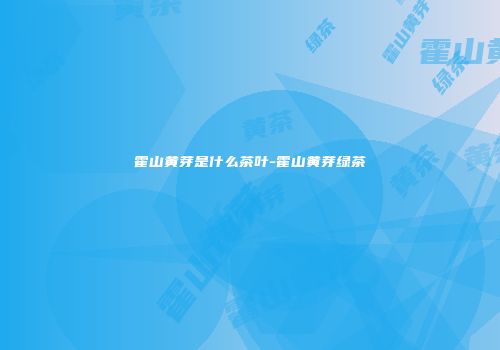 霍山黄芽是什么茶叶-霍山黄芽绿茶