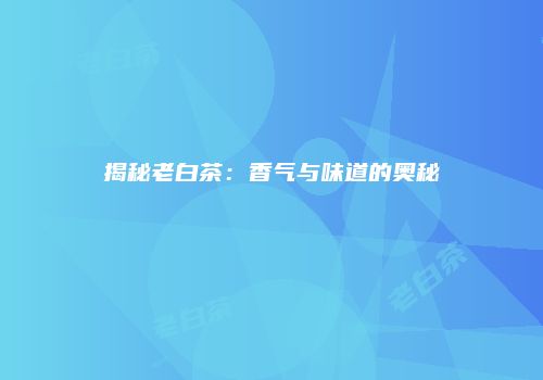 揭秘老白茶：香气与味道的奥秘