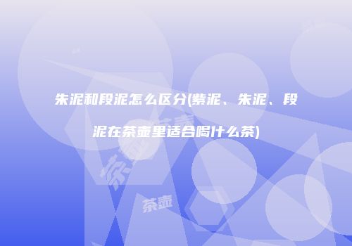 朱泥和段泥怎么区分(紫泥、朱泥、段泥在茶壶里适合喝什么茶)