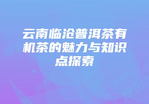 云南临沧普洱茶有机茶的魅力与知识点探索
