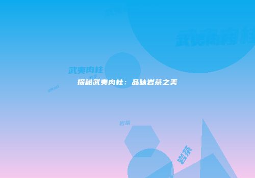 探秘武夷肉桂：品味岩茶之美
