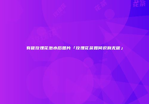 有硫玫瑰花泡水后图片「玫瑰花茶如何识别无硫」