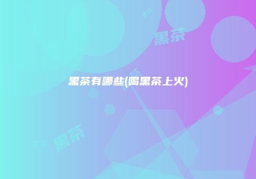 黑茶有哪些(喝黑茶上火)