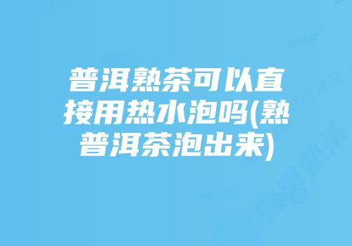 普洱熟茶可以直接用热水泡吗(熟普洱茶泡出来)