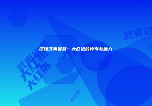 探秘武夷岩茶：大红袍的传奇与魅力