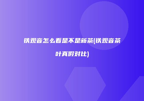 铁观音怎么看是不是新茶(铁观音茶叶真假对比)
