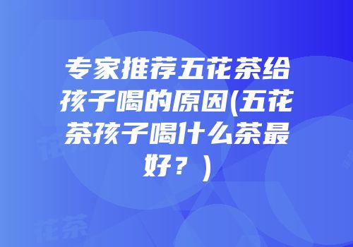 专家推荐五花茶给孩子喝的原因(五花茶孩子喝什么茶最好？)