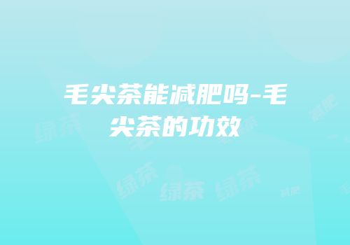 毛尖茶能减肥吗-毛尖茶的功效