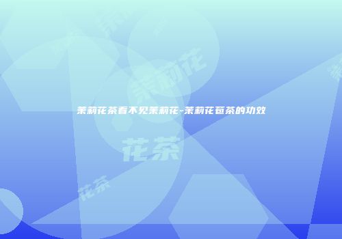 茉莉花茶看不见茉莉花-茉莉花苞茶的功效