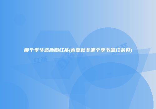 哪个季节适合喝红茶(春夏秋冬哪个季节喝红茶好)