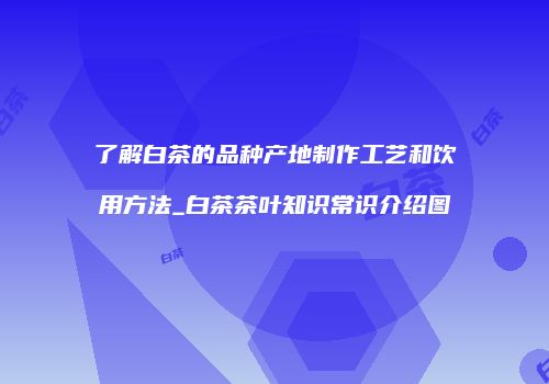 了解白茶的品种产地制作工艺和饮用方法_白茶茶叶知识常识介绍图