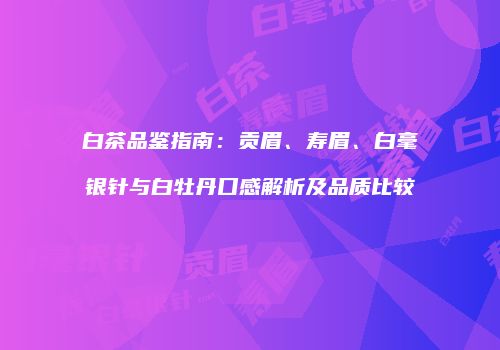 白茶品鉴指南：贡眉、寿眉、白毫银针与白牡丹口感解析及品质比较