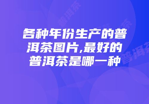 各种年份生产的普洱茶图片,最好的普洱茶是哪一种