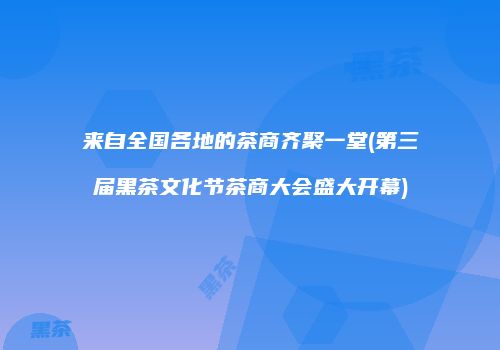 来自全国各地的茶商齐聚一堂(第三届黑茶文化节茶商大会盛大开幕)