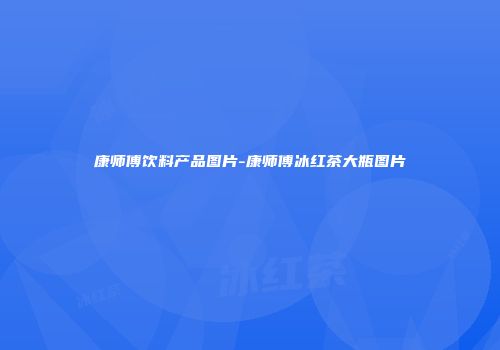 康师傅饮料产品图片-康师傅冰红茶大瓶图片