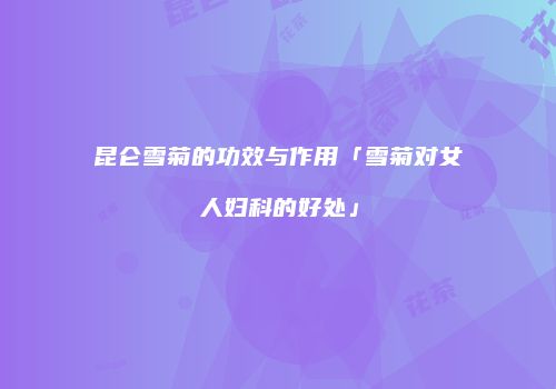昆仑雪菊的功效与作用「雪菊对女人妇科的好处」
