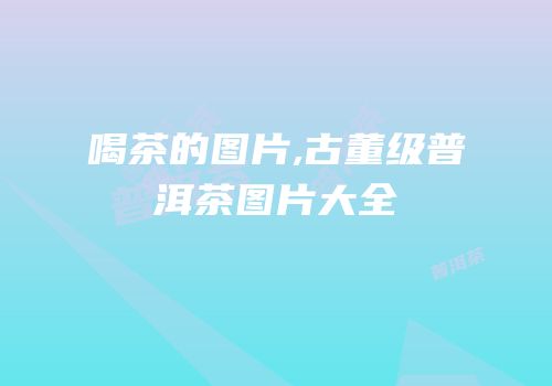 喝茶的图片,古董级普洱茶图片大全