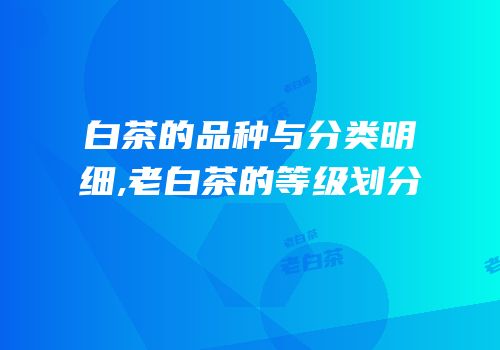 白茶的品种与分类明细,老白茶的等级划分