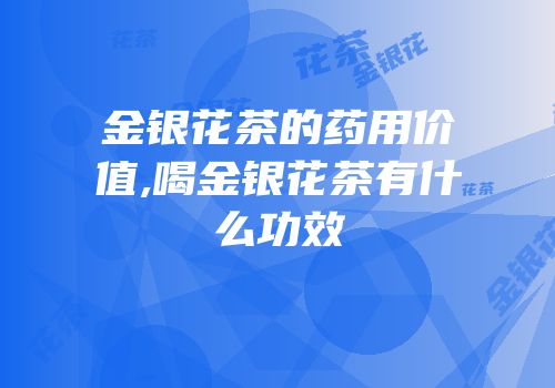 金银花茶的药用价值,喝金银花茶有什么功效