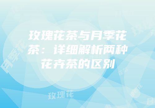 玫瑰花茶与月季花茶：详细解析两种花卉茶的区别