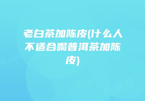 老白茶加陈皮(什么人不适合喝普洱茶加陈皮)