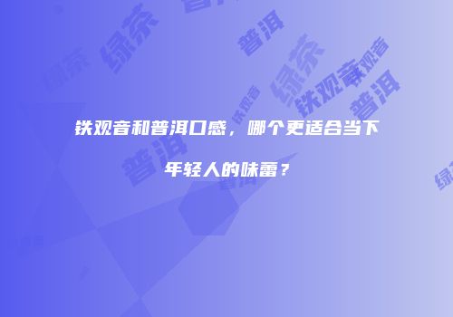 铁观音和普洱口感，哪个更适合当下年轻人的味蕾？