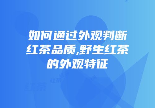如何通过外观判断红茶品质,野生红茶的外观特征