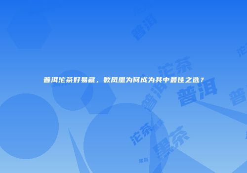 普洱沱茶好易藏，数凤凰为何成为其中最佳之选？