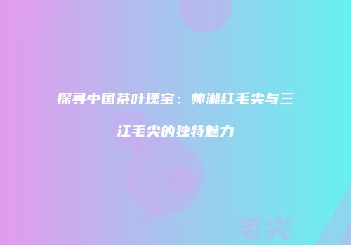 探寻中国茶叶瑰宝：帅湘红毛尖与三江毛尖的独特魅力