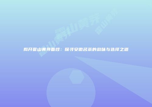 揭开霍山黄芽面纱：探寻安徽名茶的韵味与选择之道